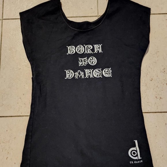 Born to Dance Sleeveless Black Medium Top American Apparel - Picture 1 of 3